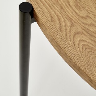 Stół okrągły loft Morgan 120cm Halmar - Dąb Złoty/Czarny