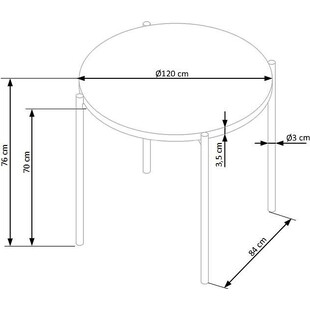 Stół okrągły loft Morgan 120cm Halmar - Dąb Złoty/Czarny