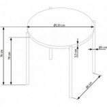 Stół okrągły loft Morgan 120cm Halmar - Dąb Złoty/Czarny