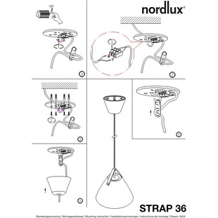 Lampa wisząca Strap biała | Design For The People