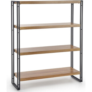 Regał Industrialny Bolivar 110cm - Halmar | Dąb Złoty/Czarny