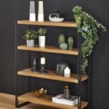 Regał Industrialny Bolivar 110cm - Halmar | Dąb Złoty/Czarny
