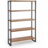 Regał industrialny Bolivar Halmar | Dąb Złoty/Czarny 155cm