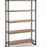 Regał industrialny Bolivar Halmar | Dąb Złoty/Czarny 155cm