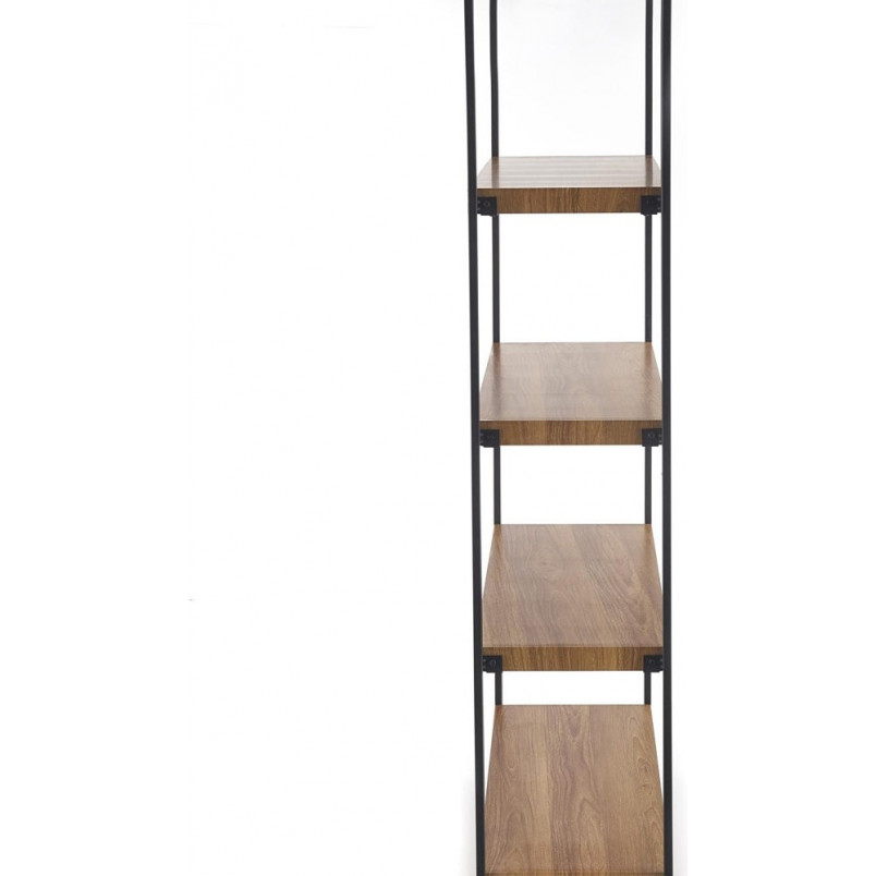 Regał industrialny Bolivar Halmar | Dąb Złoty/Czarny 155cm