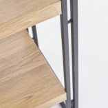 Regał industrialny Bolivar Halmar | Dąb Złoty/Czarny 155cm