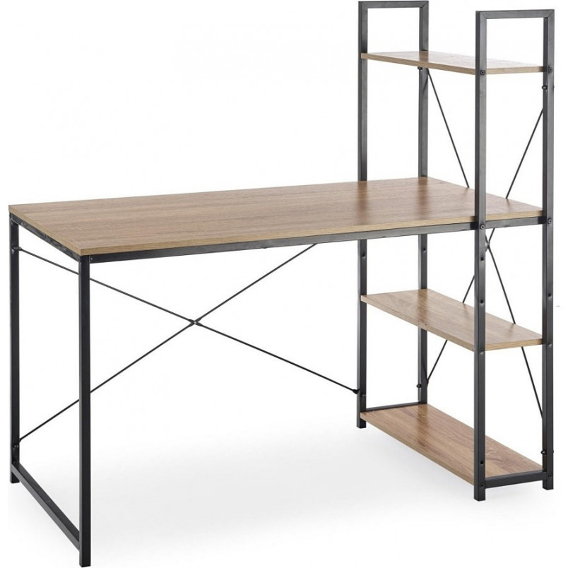Biurko industrialne Narvik 120cm Halmar | Dąb sonoma/czarny