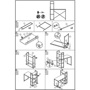Biurko industrialne Narvik 120cm Halmar | Dąb sonoma/czarny
