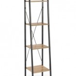 Regał Industrialny Narvik 148cm - Halmar | Dąb Sonoma/Czarny