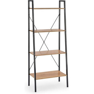 Regał industrialny Narvik 2 Halmar | 148cm, dąb sonoma/czarny