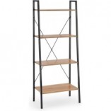 Regał industrialny Narvik 2 Halmar | 148cm, dąb sonoma/czarny