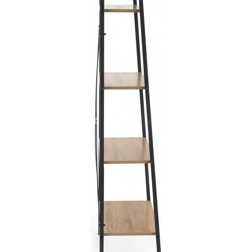 Regał industrialny Narvik 2 Halmar | 148cm, dąb sonoma/czarny