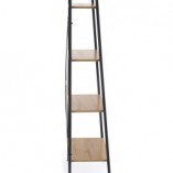 Regał industrialny Narvik 2 Halmar | 148cm, dąb sonoma/czarny