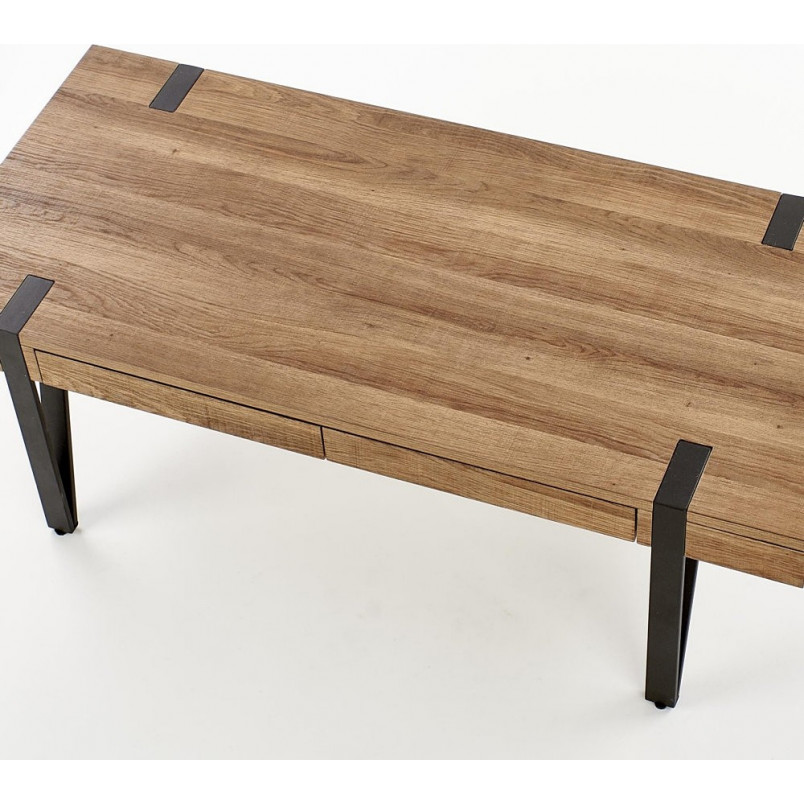 Ława industrialna Tuluza Halmar | 120x55cm | Orzech