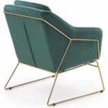 Fotel Soft III Halmar: Zielony, Złote Nogi - Komfort i Elegancja