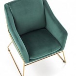 Fotel Soft III Halmar: Zielony, Złote Nogi - Komfort i Elegancja