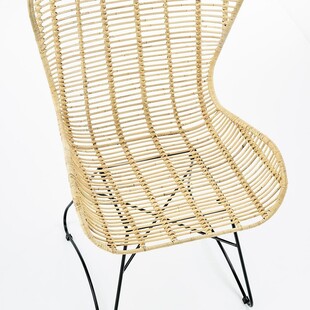 Fotel rattanowy Indiana Halmar - Jasne drewno, styl boho