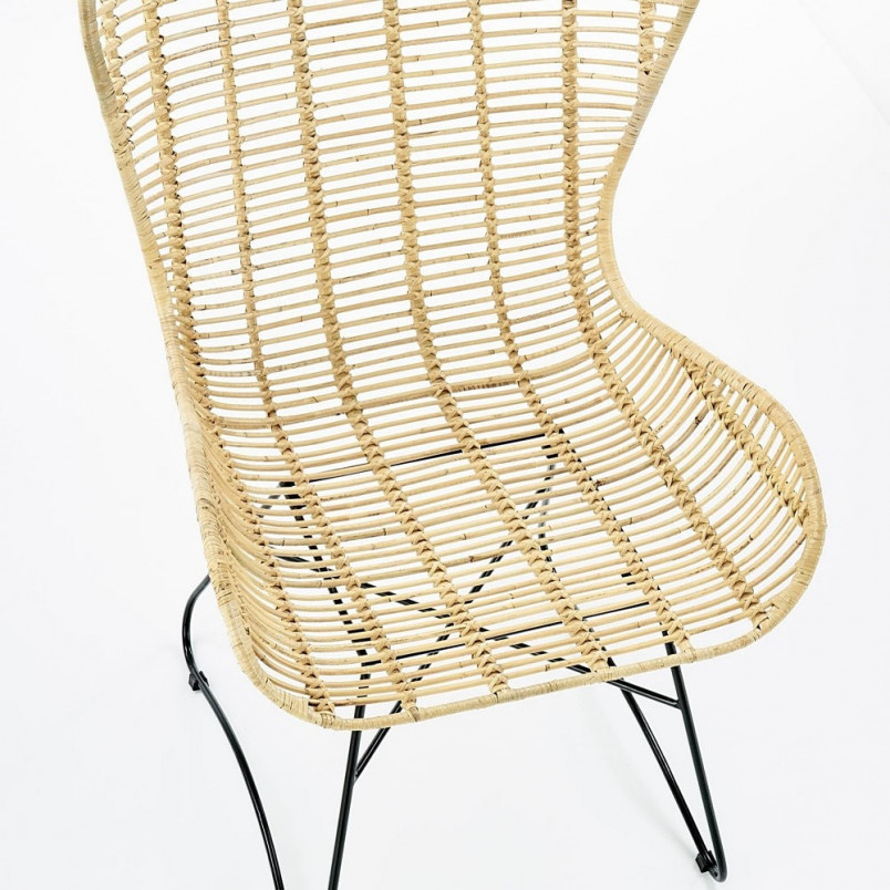 Fotel rattanowy Indiana Halmar - Jasne drewno, styl boho