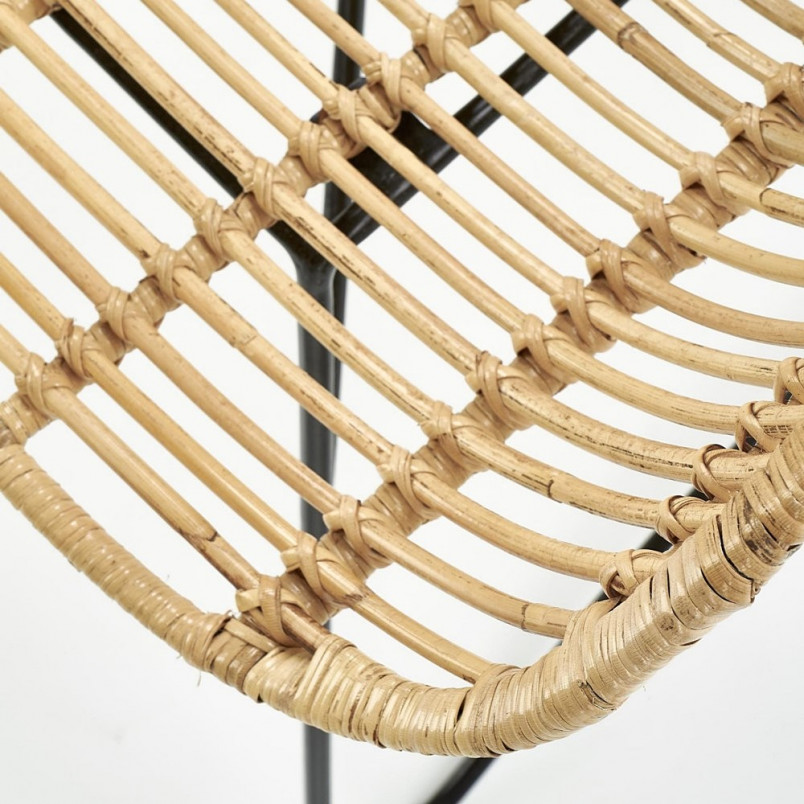 Fotel rattanowy Indiana Halmar - Jasne drewno, styl boho