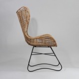Fotel rattanowy Indiana Halmar - Jasne drewno, styl boho