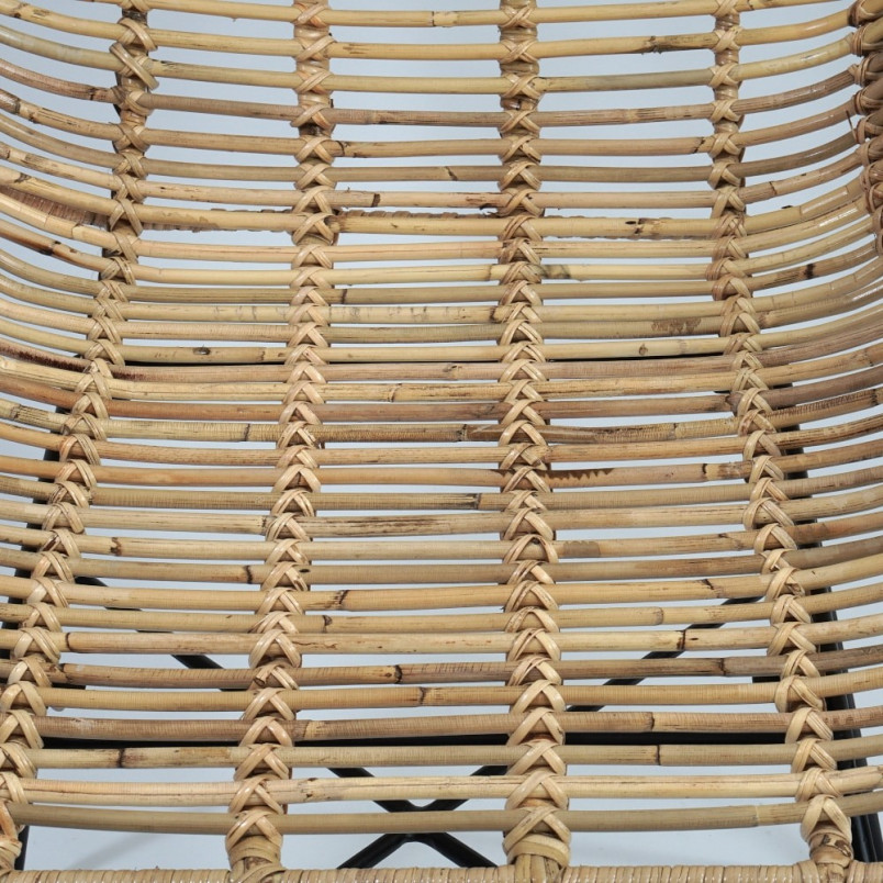 Fotel rattanowy Indiana Halmar - Jasne drewno, styl boho