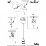Lampa wisząca Nordlux Avra - Loftowa czarna lampa E27