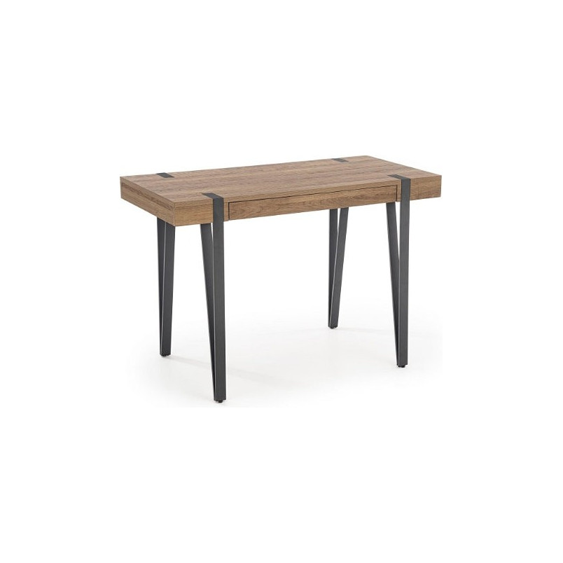 Biurko Industrialne Halmar B-39 110cm - Orzech/Czarny | Sklep z Meble