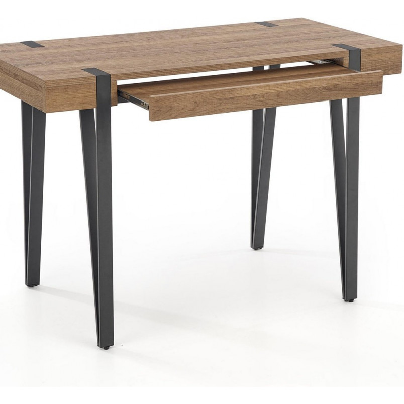 Biurko Industrialne Halmar B-39 110cm - Orzech/Czarny | Sklep z Meble