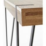 Biurko Industrialne Halmar B-39 110cm - Orzech/Czarny | Sklep z Meble