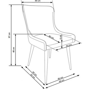Krzesło tapicerowane K333 Halmar - Szare, Nowoczesny Design