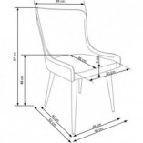 Krzesło tapicerowane K333 Halmar - Szare, Nowoczesny Design