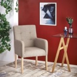 Fotel klubowy Filo beż/dąb Halmar - Komfortowy design