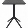 Składany stół ogrodowy plastikowy Sky 60x60 czarny Siesta
