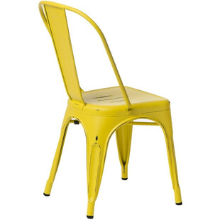 Krzesło metalowe Paris Antique żółte | D2 Design