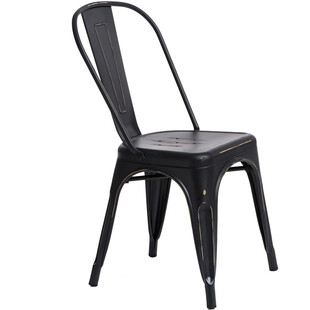 Krzesło industrialne Paris Antique czarne | D2 Design