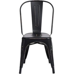 Krzesło industrialne Paris Antique czarne | D2 Design