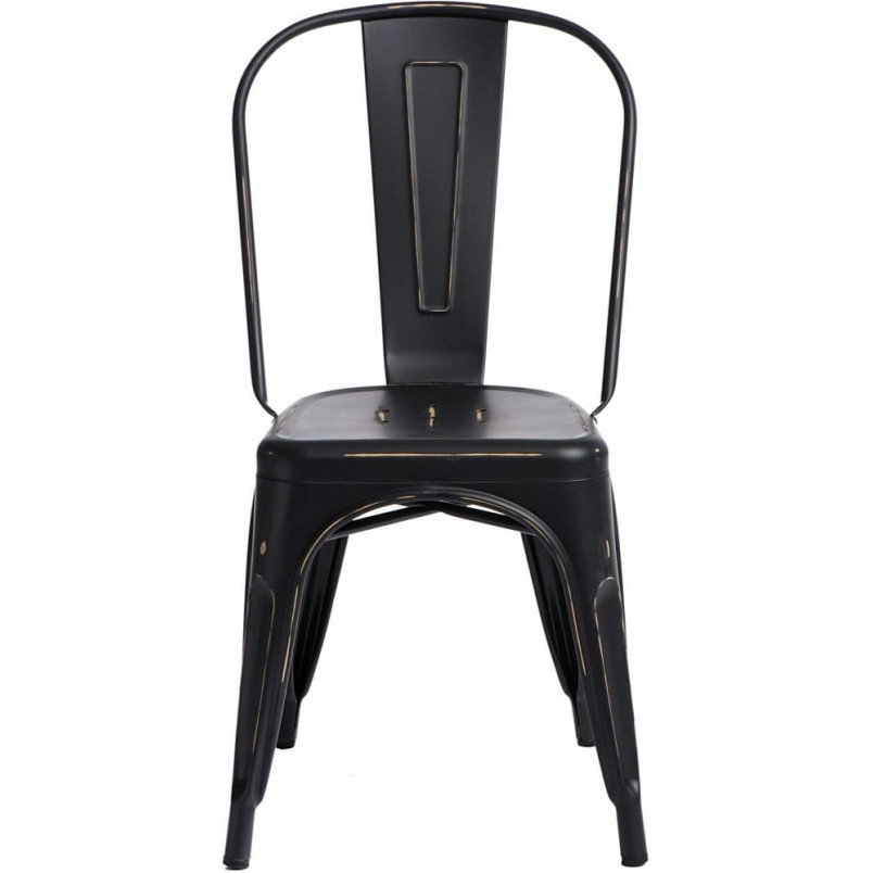 Krzesło industrialne Paris Antique czarne | D2 Design