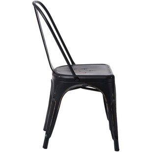 Krzesło industrialne Paris Antique czarne | D2 Design
