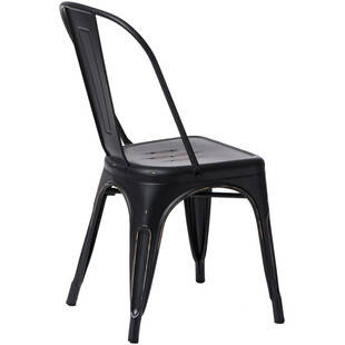 Krzesło industrialne Paris Antique czarne | D2 Design