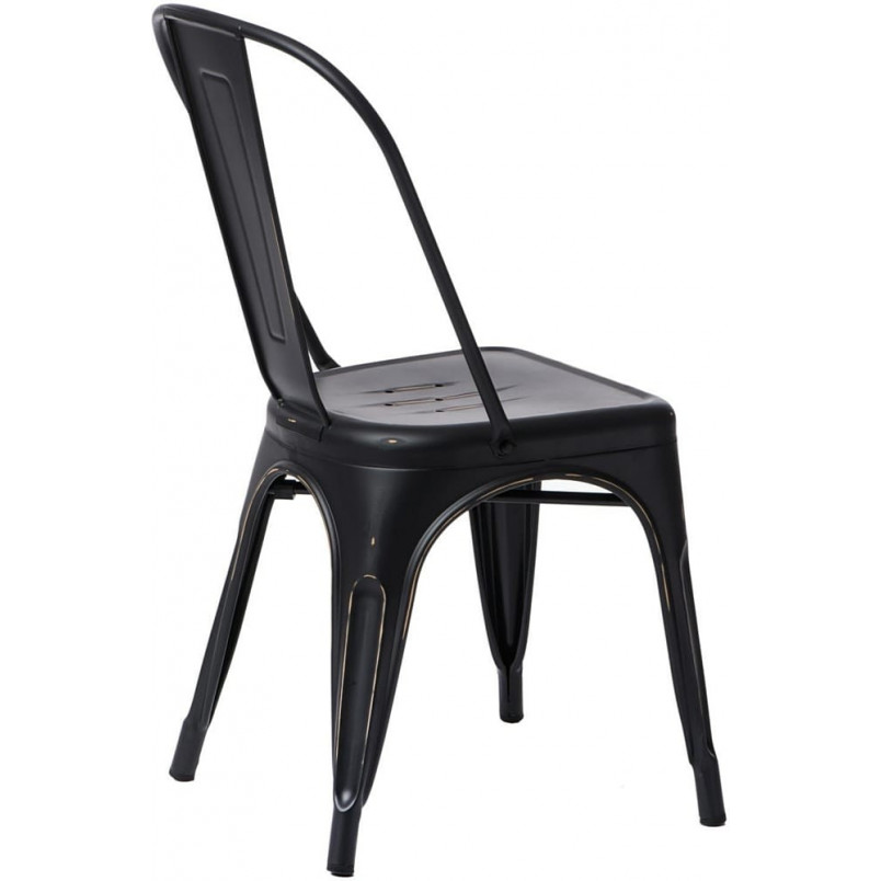 Krzesło industrialne Paris Antique czarne | D2 Design