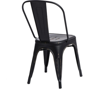 Krzesło industrialne Paris Antique czarne | D2 Design