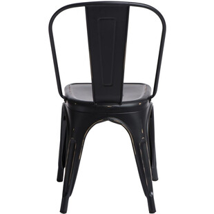 Krzesło industrialne Paris Antique czarne | D2 Design