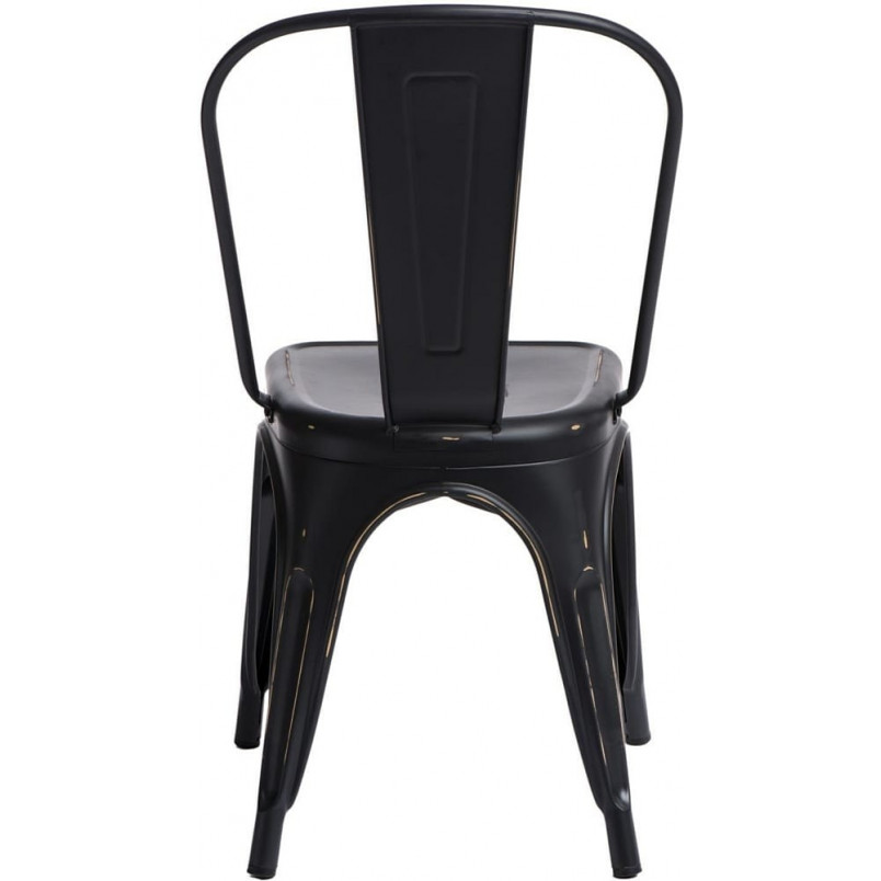 Krzesło industrialne Paris Antique czarne | D2 Design