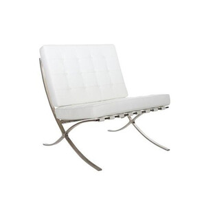 Fotel pikowany Barcelona Eco biały D2.Design | Luksusowy Design