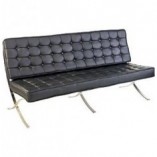 Sofa 3-os. Barcelon | Eko-skóra Czarna | D2 Design