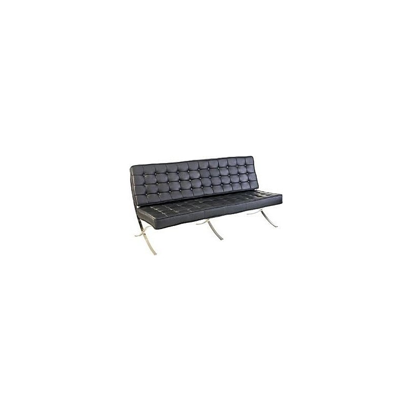 Sofa 3-os. Barcelon | Eko-skóra Czarna | D2 Design