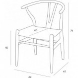 Krzesło drewniane skandynawskie Wicker | D2 Design