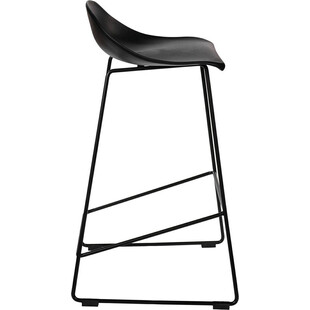 Stołek barowy industrialny Molly Low 66cm czarny - Intesi