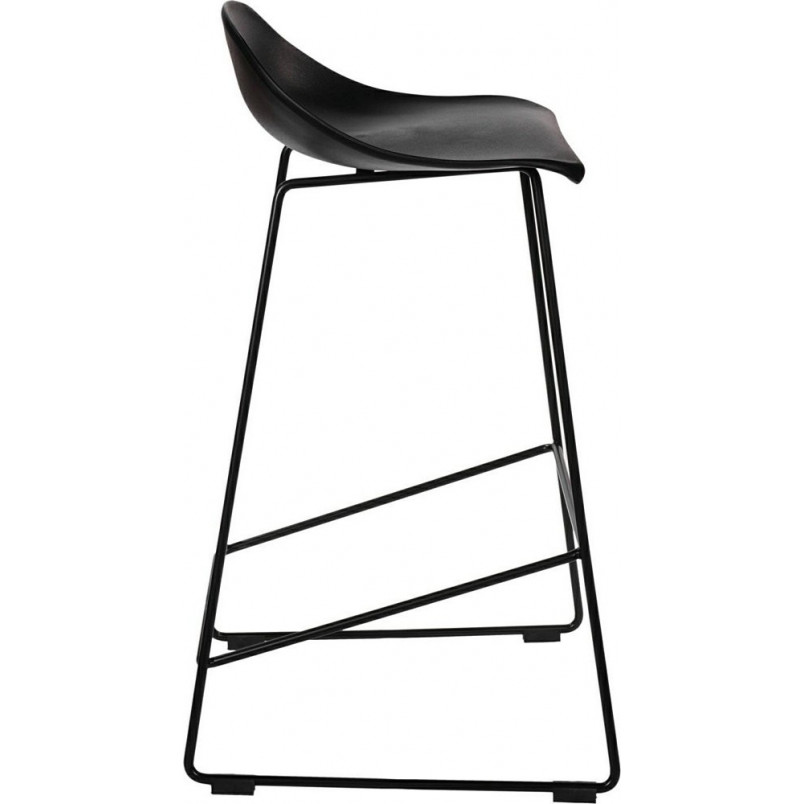 Stołek barowy industrialny Molly Low 66cm czarny - Intesi