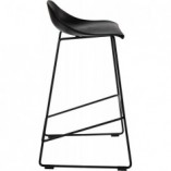 Stołek barowy industrialny Molly Low 66cm czarny - Intesi